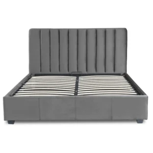 Pat 160x200 MARI Velour gri — MOBILA