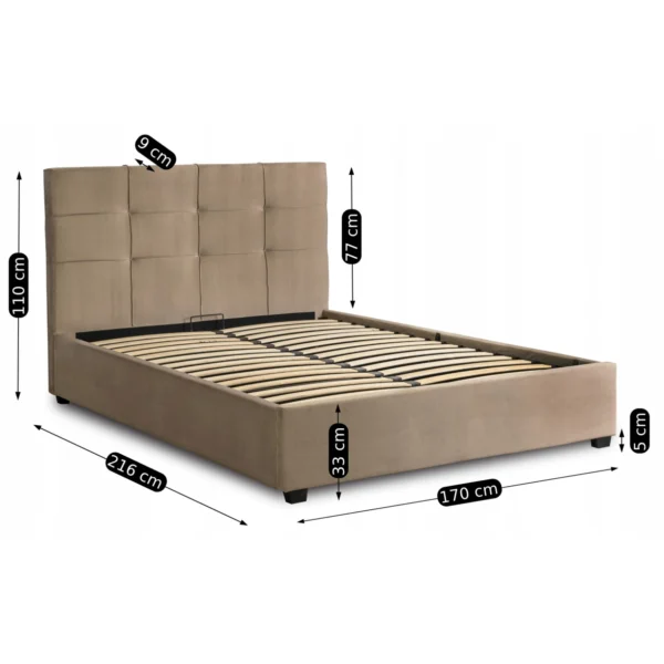 Pat 160x200 TINGA Velour Bej — MOBILA
