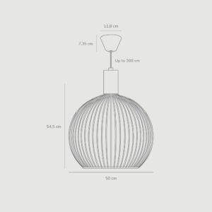 Lampă suspendată Aver 50 – Design For The People (DFTP) | Negru | Ø50 cm