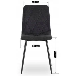 Set HARRY Masă 102-142 cm Craft Oak/Negru și 4 ROBIN 2 Scaune Negru — MOBILA