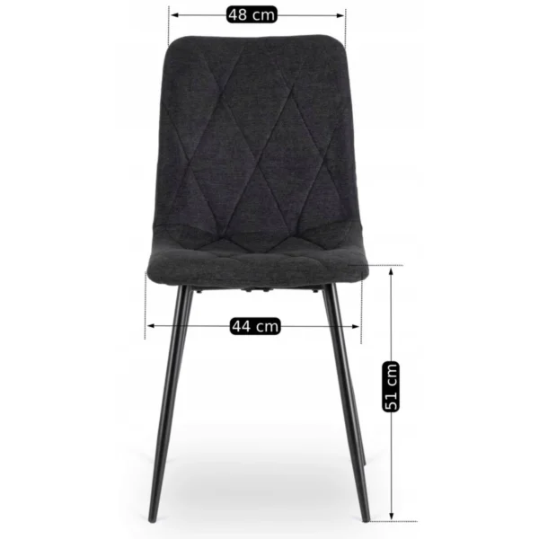 Set HARRY Masă 102-142 cm Craft Oak/Negru și 6 ROBIN 2 Scaune Negru — MOBILA
