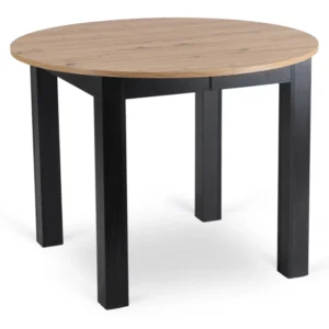 set-harry-masa-102-142-cm-stejar-artisan-negru-si-4-scaune-peru-negru-3 Set HARRY Masă 102-142 cm Stejar Artisan/Negru și 4 Scaune PERU Negru — MOBILA