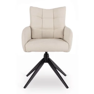 set-ibiza-masa-160-240-cm-black-marble-negru-si-4-scaune-july-cream-10 Set IBIZA Masă 160-240 cm Black Marble/Negru și 4 Scaune JULY Cream — MOBILA