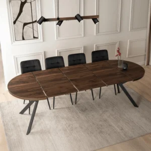 set-lukas-100-250-cm-masa-nuc-negru-si-4-scaune-peru-negru-4 Set LUKAS 100-250 cm Masă nuc/negru și 4 scaune PERU Negru — MOBILA