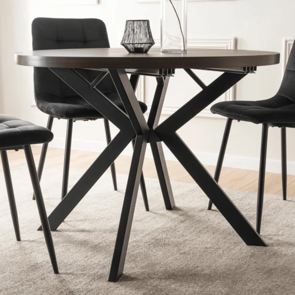 set-lukas-100-250-cm-masa-nuc-negru-si-4-scaune-peru-negru-7 Set LUKAS 100-250 cm Masă nuc/negru și 4 scaune PERU Negru — MOBILA