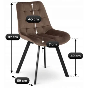 Set LUKAS masă 100-250 cm stejar rustic/negru și 4 scaune RICK maro — MOBILA