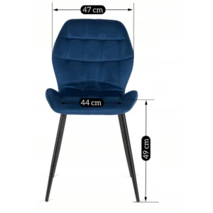 set-masa-clark-120-160-cm-negru-alb-lucios-si-4-scaune-lucky-albastru-marin-15 Set masă CLARK 120-160 cm negru/alb lucios și 4 scaune LUCKY albastru marin — MOBILA