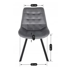 set-masa-clark-120-160-cm-negru-lucios-si-4-scaune-rick-gri-15 Set masă CLARK 120-160 cm negru lucios și 4 scaune RICK gri — MOBILA