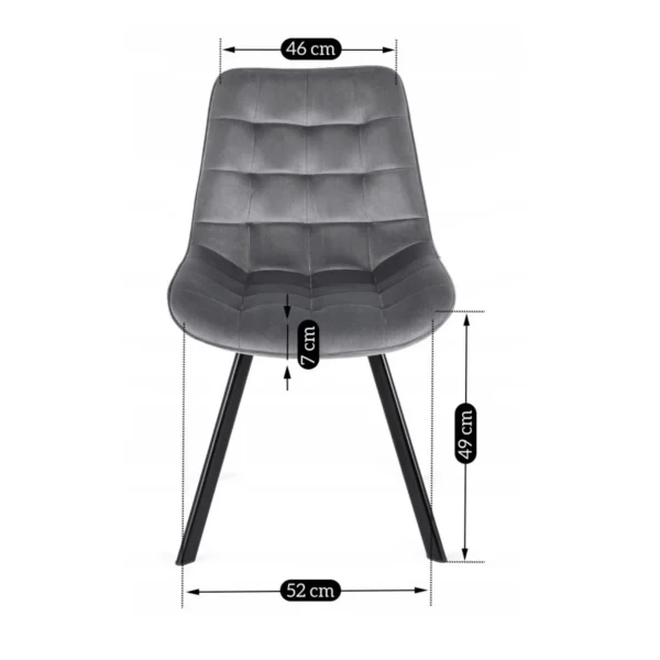 set-masa-clark-120-160-cm-negru-lucios-si-4-scaune-rick-gri-15 Set masă CLARK 120-160 cm negru lucios și 4 scaune RICK gri — MOBILA