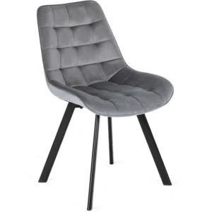 set-masa-clark-120-160-cm-negru-lucios-si-4-scaune-rick-gri-9 Set masă CLARK 120-160 cm negru lucios și 4 scaune RICK gri — MOBILA