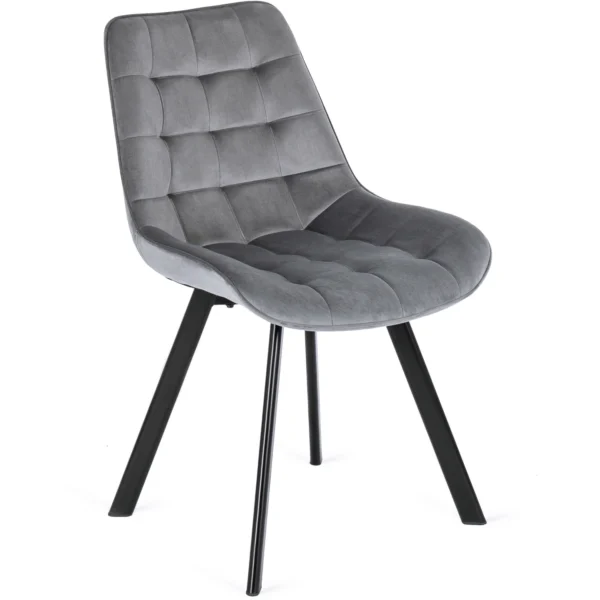 set-masa-clark-120-160-cm-negru-lucios-si-4-scaune-rick-gri-9 Set masă CLARK 120-160 cm negru lucios și 4 scaune RICK gri — MOBILA