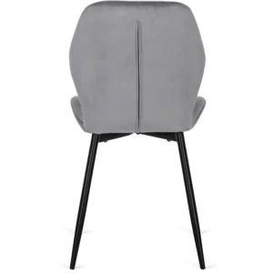Set masă DORIAN 80-160 cm stejar rustic/negru și 4 scaune LUCKY gri — MOBILA