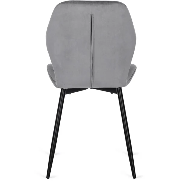 Set masă DORIAN 80-160 cm stejar rustic/negru și 4 scaune LUCKY gri — MOBILA