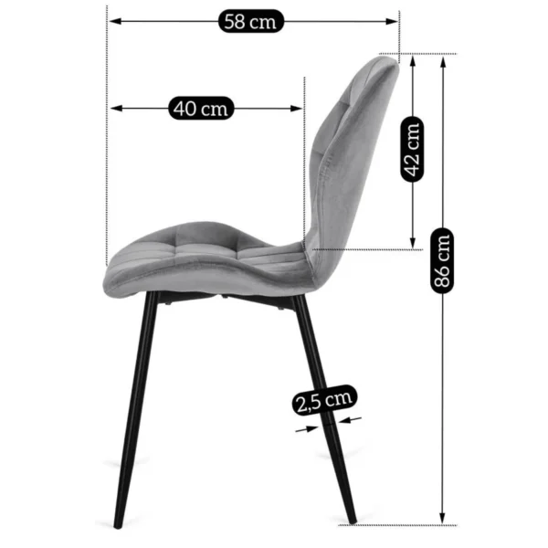 Set masă DORIAN 80-160 cm stejar rustic/negru și 4 scaune LUCKY gri — MOBILA