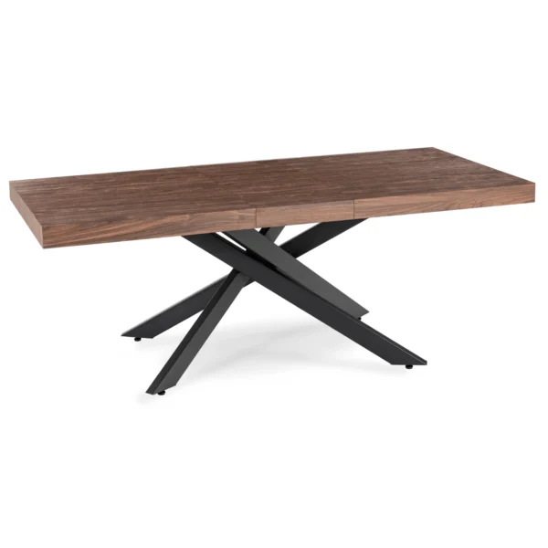 set-masa-hampton-160-240-cm-nuc-negru-si-4-scaune-akita-crem-8 Set masă HAMPTON 160-240 cm nuc/negru și 4 scaune AKITA crem — MOBILA
