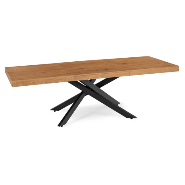set-masa-hampton-160-240-cm-stejar-negru-si-4-scaune-bresso-bej-10 Set masă HAMPTON 160-240 cm stejar/negru și 4 scaune BRESSO bej — MOBILA