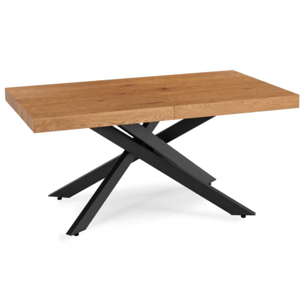 set-masa-hampton-160-240-cm-stejar-negru-si-4-scaune-bresso-bej-7 Set masă HAMPTON 160-240 cm stejar/negru și 4 scaune BRESSO bej — MOBILA
