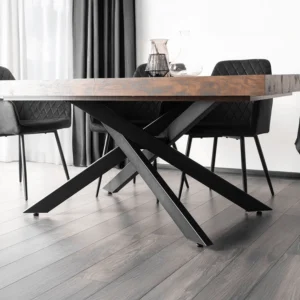 set-masa-hampton-160-240-cm-stejar-rustic-negru-si-4-scaune-bresso-negre-6 Set masă HAMPTON 160-240 cm stejar rustic/negru și 4 scaune BRESSO negre — MOBILA