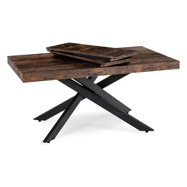 set-masa-hampton-160-240-cm-stejar-rustic-negru-si-4-scaune-bresso-negre-9 Set masă HAMPTON 160-240 cm stejar rustic/negru și 4 scaune BRESSO negre — MOBILA