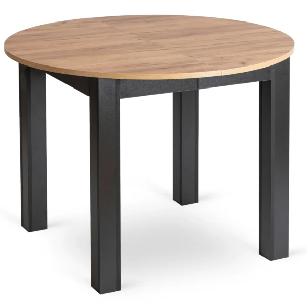 set-masa-harry-102-142-cm-craft-stejar-negru-si-4-scaune-rick-mustar-6 Set masă HARRY 102-142 cm Craft stejar/negru și 4 scaune RICK muștar — MOBILA