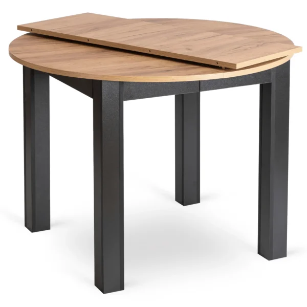 set-masa-harry-102-142-cm-craft-stejar-negru-si-4-scaune-rick-mustar-7 Set masă HARRY 102-142 cm Craft stejar/negru și 4 scaune RICK muștar — MOBILA