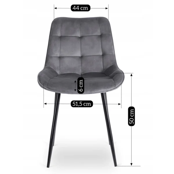 Set masă HARRY 102-142 cm Craft stejar/negru și 6 scaune CHRIS gri — MOBILA