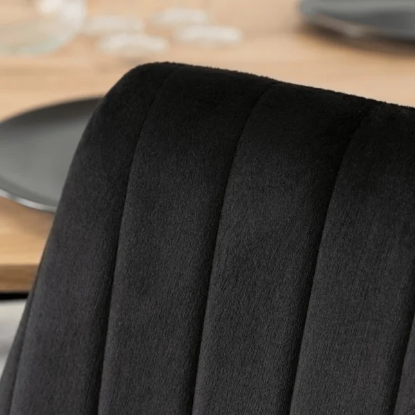 set-masa-harry-102-142-cm-stejar-artizanal-negru-si-4-scaune-bari-negre-7 Set masă HARRY 102-142 cm stejar artizanal/negru și 4 scaune BARI negre — MOBILA
