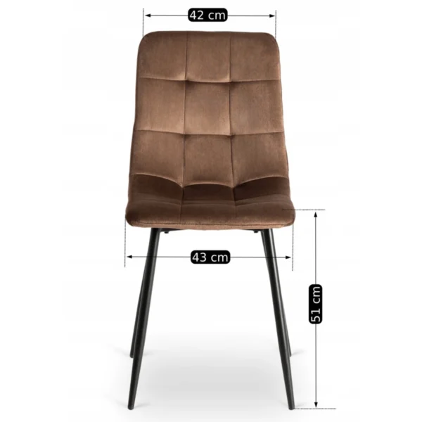 Set masă LAUREN 90 cm stejar rustic/negru și 4 scaune PERU maro — MOBILA