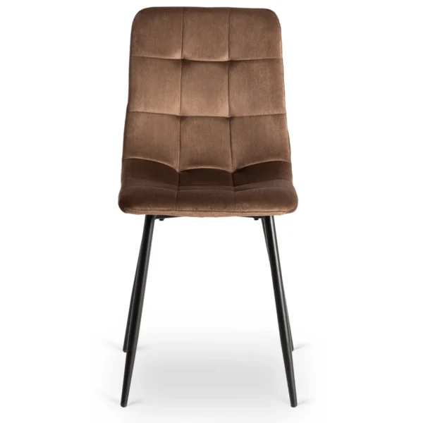 Set masă LAUREN 90 cm stejar rustic/negru și 4 scaune PERU maro — MOBILA