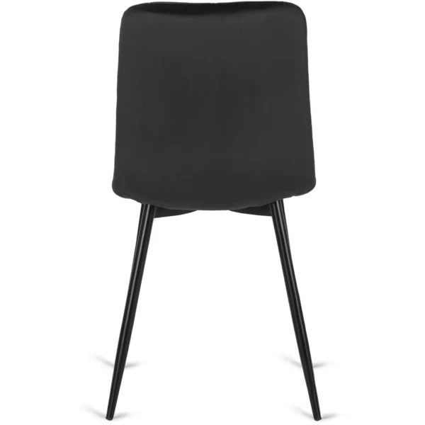 Set masă LAUREN 90 cm stejar rustic/negru și 4 scaune ROBIN negru — MOBILA