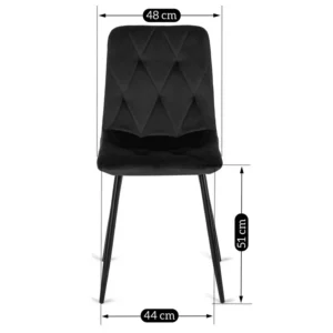 Set masă LAUREN 90 cm stejar rustic/negru și 4 scaune ROBIN negru — MOBILA