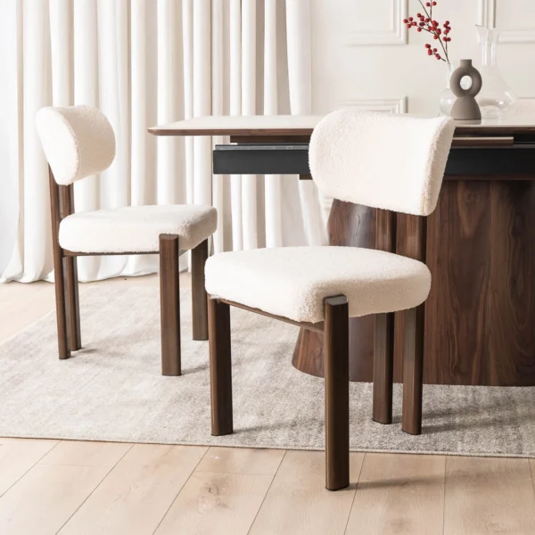 Set masă LIZBONA 160-200 cm marmură albă/oraș și 4 scaune GRENADA crem — MOBILA
