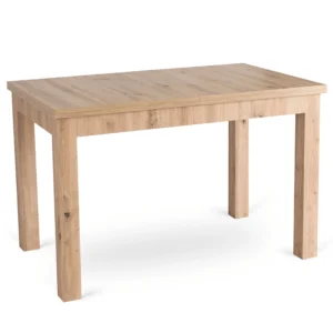 set-masa-skubi-120-160-cm-stejar-artizanal-si-4-scaune-rodri-bej-5 Set masă SKUBI 120-160 cm stejar artizanal și 4 scaune RODRI bej — MOBILA