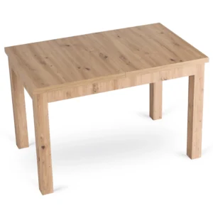 set-masa-skubi-120-160-cm-stejar-artizanal-si-4-scaune-rodri-bej-6 Set masă SKUBI 120-160 cm stejar artizanal și 4 scaune RODRI bej — MOBILA