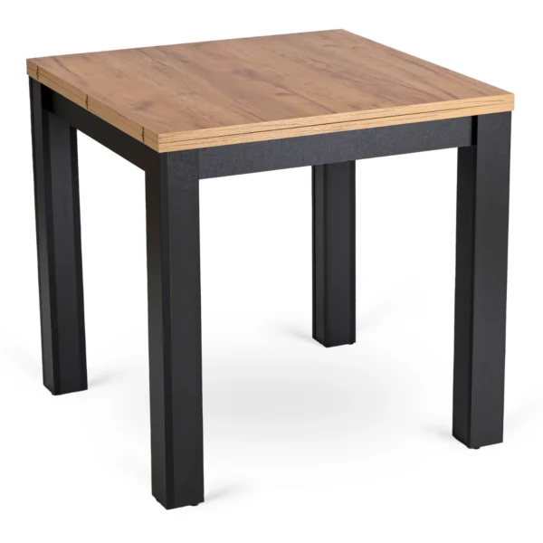 set-max-80-160-cm-stejar-craft-negru-masa-si-4-peru-scaune-negru-5 Set MAX 80-160 cm Stejar Craft/Negru masă și 4 PERU Scaune Negru — MOBILA