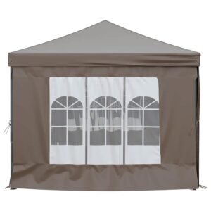 Cort pliabil pentru petrecere Kyale – Gri taupe, 3x6 m
