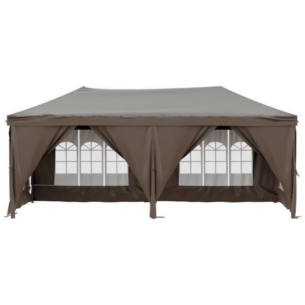 Cort pliabil pentru petrecere Kyale – Gri taupe, 3x6 m