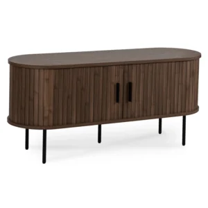 Dulap TV TRISH 120 cm, cu două uși, nuanță de nuc — Comode TV