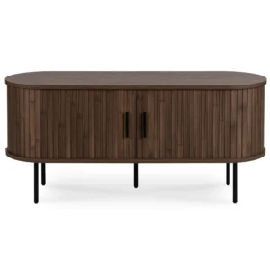 Dulap TV TRISH 120 cm, cu două uși, nuanță de nuc — Comode TV