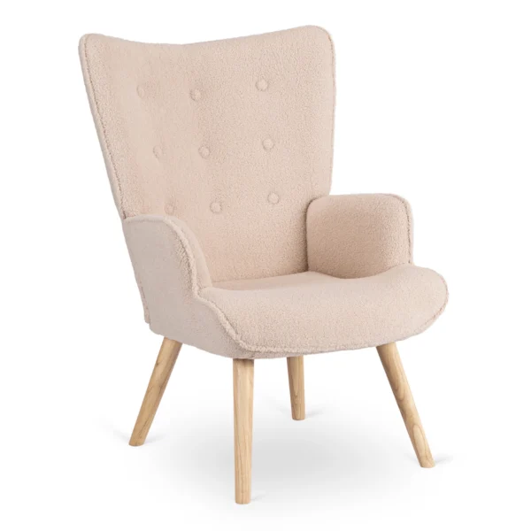 fotoliu-de-relaxare-lozano-cu-suport-pentru-picioare-bej-din-tesatura-boucle-4-2 Fotoliu de relaxare LOZANO cu suport pentru picioare, bej, din țesătură bouclé — Fotolii cu taburet