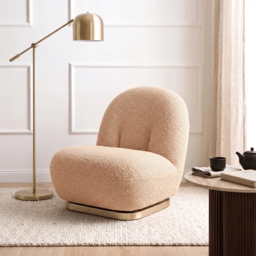 fotoliu-de-relaxare-sonny-rotativ-portocaliu-din-tesatura-boucle-1 Fotoliu de relaxare SONNY, rotativ, portocaliu, din țesătură bouclé — Fotolii de relaxare