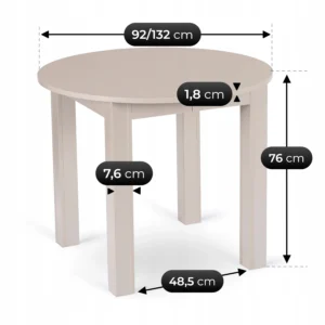 Masa HARRY extensibilă 92-132 cm, culoare cașmir — Mese