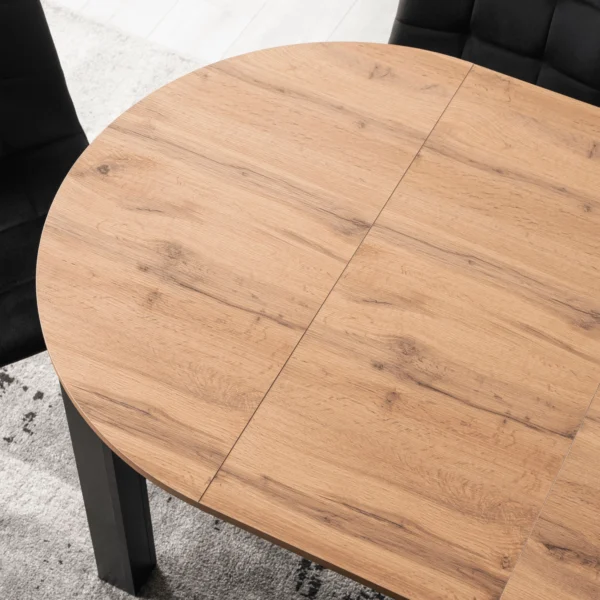 Masa HARRY extensibilă 92-132 cm Stejar Craft/Negru — Mese