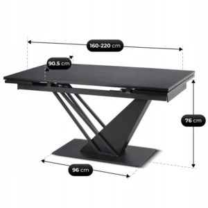 masa-rex-extensibila-160-220-cm-mdf-negru-9 Masa REX extensibilă 160-220 cm, MDF, negru — Mese