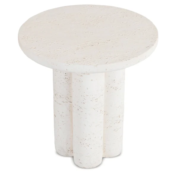 Măsuță BROK 46 cm Crem/Bej Modernă — Măsuțe rotunde