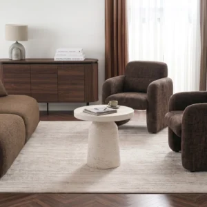 Măsuță DESS 38 cm Crem/Bej Modernă — Măsuțe rotunde