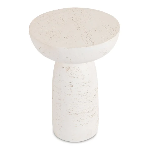 Măsuță HENRICO 40 cm Crem/Bej Modernă — Măsuțe rotunde