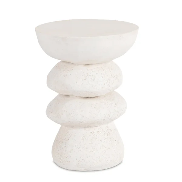 Măsuță LIVIA 39 cm Crem/Bej Modernă — Măsuțe rotunde
