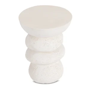 Măsuță LIVIA 39 cm Crem/Bej Modernă — Măsuțe rotunde