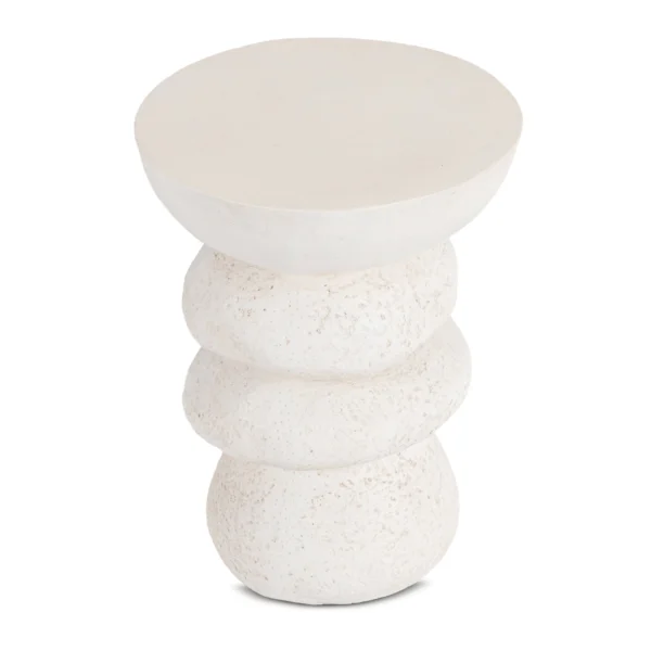 Măsuță LIVIA 39 cm Crem/Bej Modernă — Măsuțe rotunde